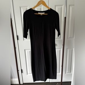 DVF Black Stretch Cotton Dress